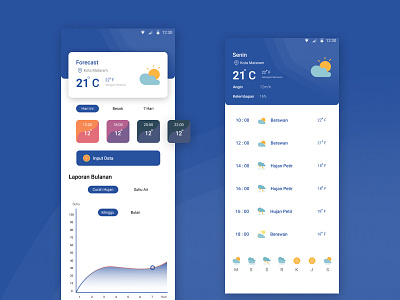 Simple Manual Forecast app forecast ui ux winter