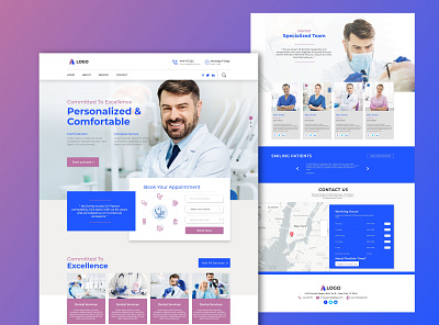 Dentist Website adobe xd creative detist website graphic design ka landing page logo ui ui ux ux website website ui