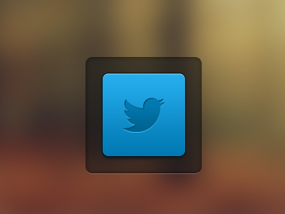 Twitter button button clean twitter