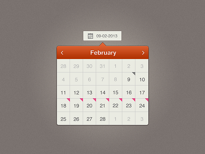 Calender calender clean crispy dribbble giveaway smooth