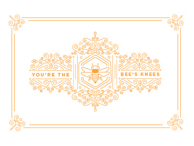 Calling carding bee bumblebee illustration quotes youre the bees knees