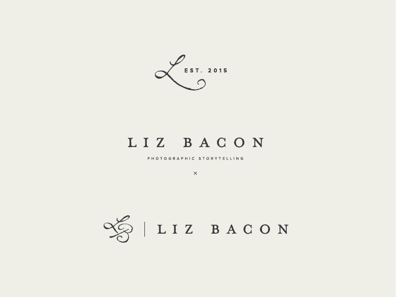 Liz Bacon redesign design photography branding photography logo branding