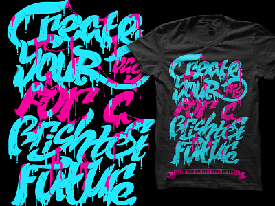 Create your day - tshirt apparel brand clothing fashion illustration tshirt type typo typography vector