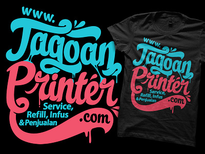 Jagoan Printer - tshirt apparel brand clothing fashion illustration tshirt type typo typography vector