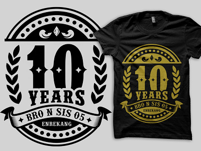 10 Years - tshirt apparel brand clothing fashion illustration retro tshirt type typo typography vector vintage