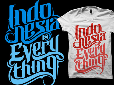 Indonesia - tshirt apparel brand clothing fashion horror illustration indonesia tshirt type typo typography vector