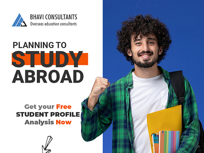 Bhavi Consultants - Study Abroad Consultancy Social Media Post graphic design logo photoshop
