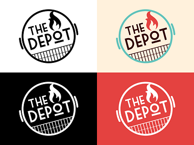 The Depot bbq fun logo retro