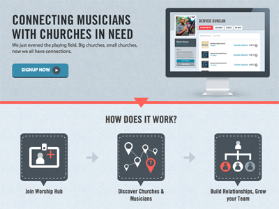 Worship Hub Homepage web