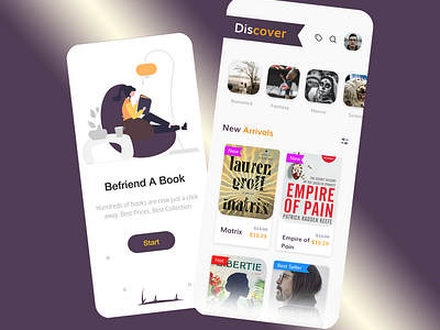 EBook App app design book reader ebook