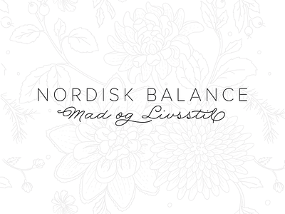 Nordisk Balance identity danish feminine floral ghanavati identity logo modern nordisk balance scandinavian swashes typography