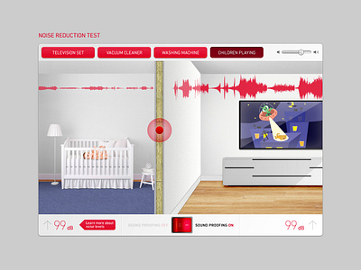 Rockwool - Noise Tool app branding corporate danish design engagement exploration identity interactive modern scandinavian ui ux