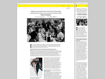 Unpublished fashion project - Article view article branding corporate danish design exploration fashion app ghanavati identity modern scandinavian typography ui ux uxui