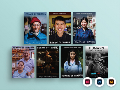 Humans of Thimphu Newsletter Collection | 2021 a4 book design adobe illustrator adobe indesign adobe photoshop bhutan bhutanese booklet design branding design graphic design human stories humans of thimphu illustration logo minimal newsletter stories story telling vector
