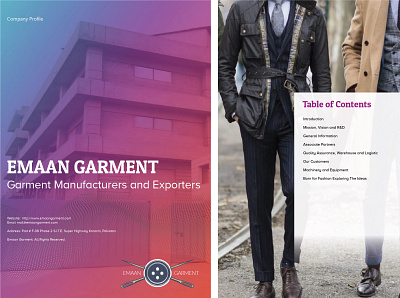 Fashion exports company profile company profile graphic design illustrations