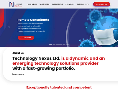 UK based tech firm website design