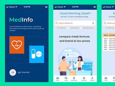 MedInfo Mobile App creative thinking figma medical mobile app pharma app