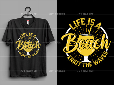 Summer T-shirt Design beach branding design graphic design graphic designer illustration sea summer t shirt t shirt design typography vector