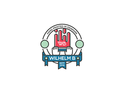 Wilhelm B denmark hand logo made screenprint wilhelmb