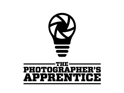 The photographer’s apprentice aperture light bulb line art logo vitesse
