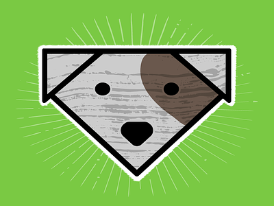 Secret doggie project dog lines rays vector