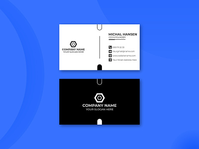 Modern corporate business card template design presentation