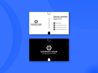 Modern corporate business card template design