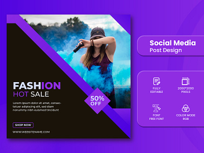 Fashion Social Media Banner Post Template promo