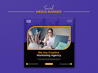 Digital marketing agency Instagram post and social media banner graphic design post poster