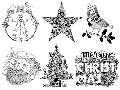 12 Drawings Of Christmas 2 christmas drawing illustration monochrome