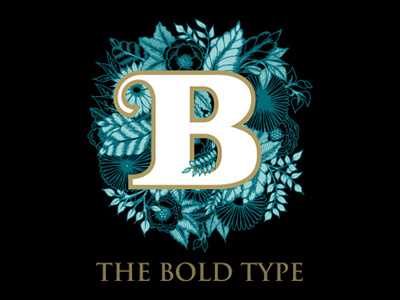 The Bold Type branding design drawing floral illustration logo typography