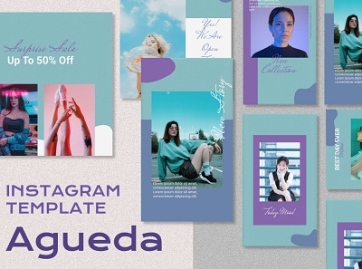 Agueda Instagram Template fashion graphic design instagram new brand social media template