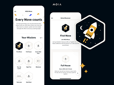 MOIA Move app branding illustration ilu interface mobility ui ux