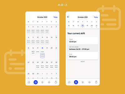 MOIA Driver App app design interface mobility ui ux