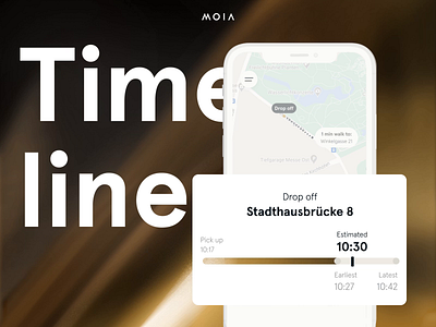 MOIA Timeline animation app branding design illustration interface logo mobility ui ux