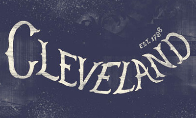 Cleveland cle cleveland hand drawn photoshop typography