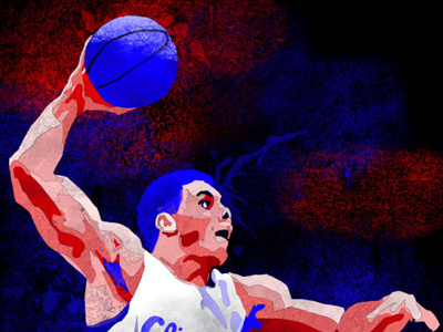 Blake Griffin Smash Drbl basketball clippers digital illustration la los angeles