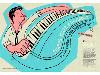 Sharps, Flats & Naturals illustration layout magazine print retro