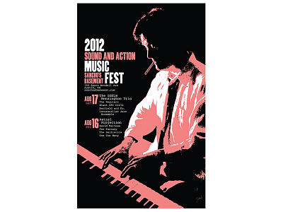 Sound And Action jazz photography poster retro vector vintage