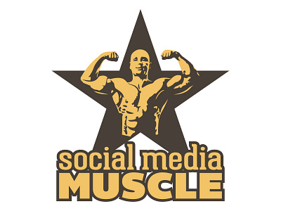 Social Media Muscle Logo logo