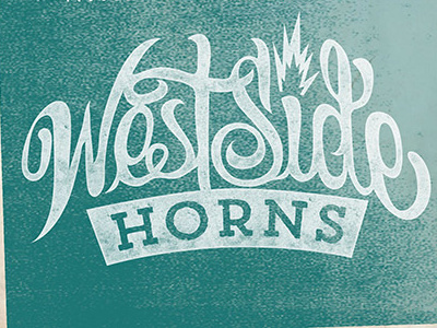 Westside Horns Logo illustration typography