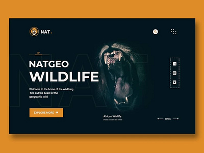 Wildlife Website Landing Page 3d app branding design graphic design icon illustration logo motion graphics typography ui ux vector