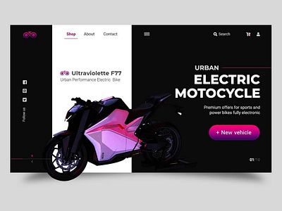Electric Motorcycle Ui Kit app branding design icon illustration logo typography ui ux vector