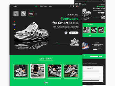 Footwear Website Design 3d animation app branding graphic design icon logo motion graphics ui