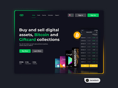 Bitcoin and Giftcards Website Design