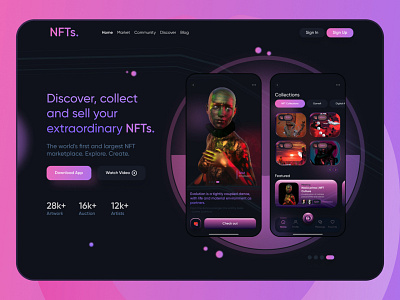 NFT Marketplace Landing Page