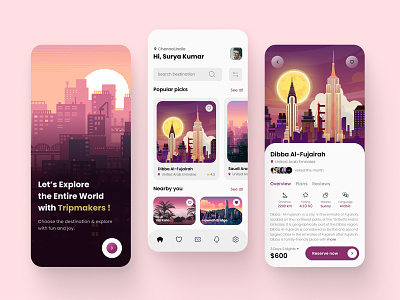 Travel App UI - Concept Design