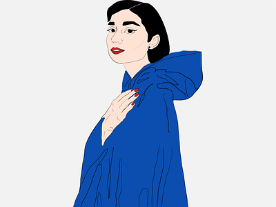 Audrey Hepburn in a raincoat audreyhepburn illustration wacomtablet