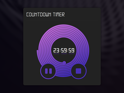 Countdown Timer 014 card clock countdown dailyui purple spiral timer