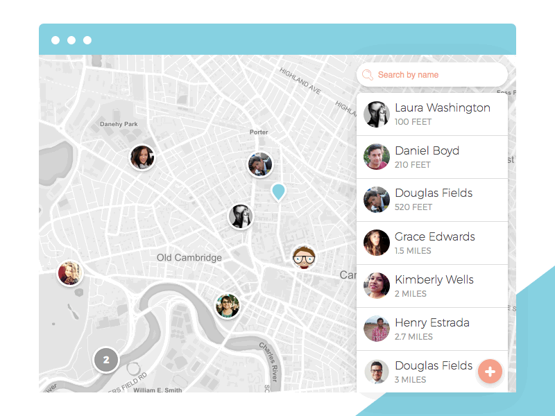 Find Your Friend 020 dailyui location map material tracking